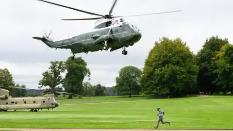 Trump Rerouted and Compelled to Change Helicopters On the Way to Stansted Airport